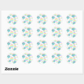 Pastel Regenboog Bubbels Ronde Sticker (Vel)