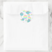 Pastel Regenboog Bubbels Ronde Sticker (Tas)