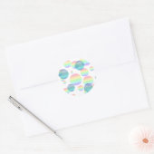 Pastel Regenboog Bubbels Ronde Sticker (Envelop)