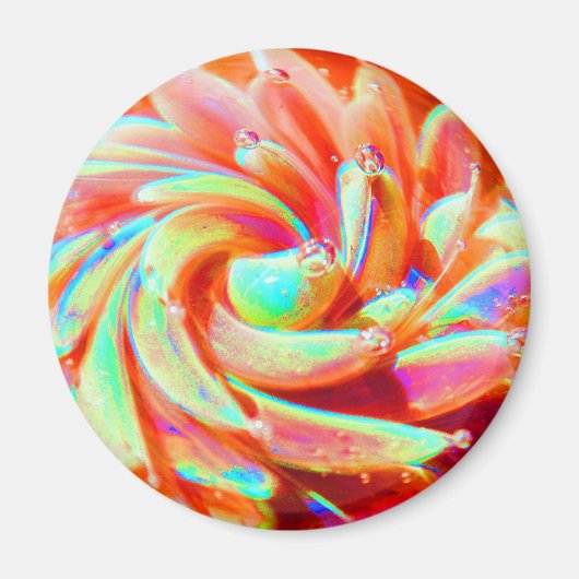 Pastel Regenboog Bubble Ocean Zee Anemone Art Magn Magneet (Voorkant)