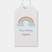 Pastel Regenboog Cadeaulabel (Voorkant)