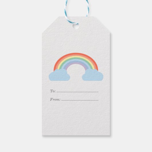 Pastel Regenboog Cadeaulabel (Achterkant)