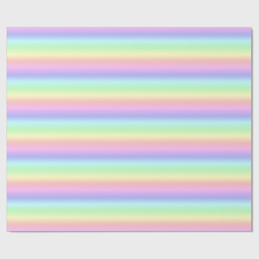 Pastel Regenboog Cadeaupapier (Vlak)