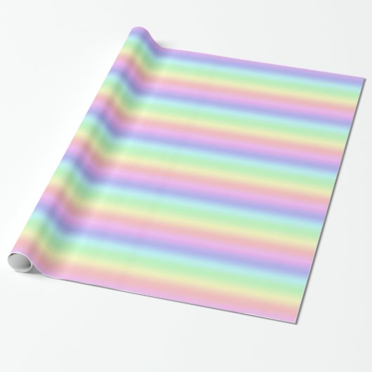 Pastel Regenboog Cadeaupapier (Uitgerold)