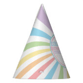 Pastel Regenboog Circus Carnaval Verjaardag Pet Feesthoedjes (Links)