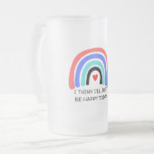 Pastel Regenboog Citatemok Matglas Bierpul (Voorkant links)