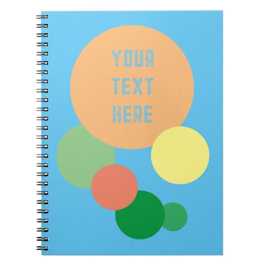 pastel regenboog confetti Spiraal Foto Notitieboek (Voorkant)