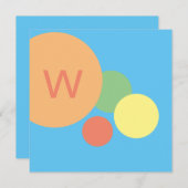 pastel regenboog confetti stippen Uitnodiging / ka (Voorkant / Achterkant)