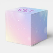  Pastel Regenboog Custom Verjaardag Meisje Foto Bedankdoosjes (Achterkant)