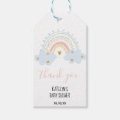 Pastel Regenboog Dank u Label Cadeaulabel (Voorkant)