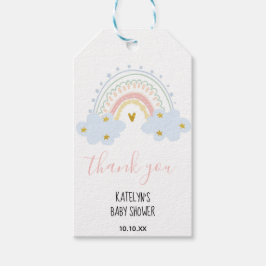 Pastel Regenboog Dank u Label Cadeaulabel