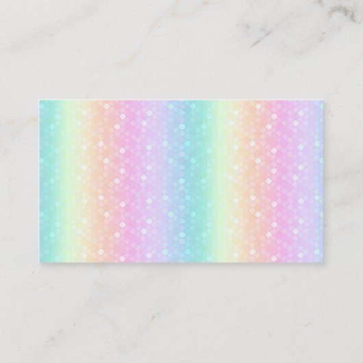 Pastel Regenboog Dank u visitekaartje (Achterkant)