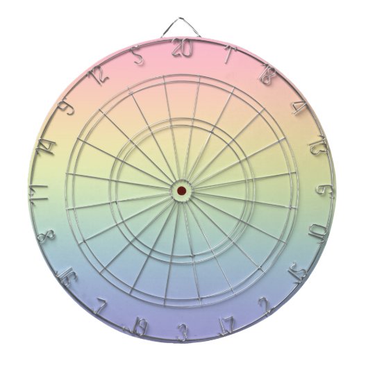 Pastel Regenboog Dartbord (Voorkant)