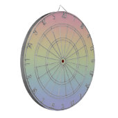Pastel Regenboog Dartbord (Voorkant Links)
