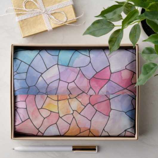 Pastel Regenboog Decoupage Tissuepapier (Geschenk)
