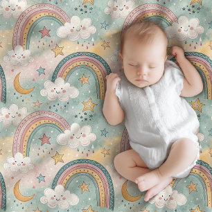 Pastel Regenboog Deken Zachte Gift Baby's Aankomst