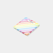 Pastel Regenboog Diagonale Strepen Personaliseer Post-it® Notes (Schuin)