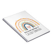 Pastel regenboog dit boek behoort tot het kinder n notitieboek (Rechterzijde)