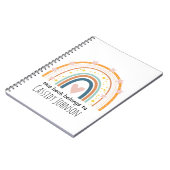 Pastel regenboog dit boek behoort tot het kinder n notitieboek (Linkerzijde)