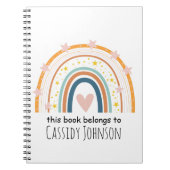 Pastel regenboog dit boek behoort tot het kinder n notitieboek (Voorkant)