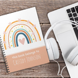 Pastel regenboog dit boek behoort tot het kinder n notitieboek