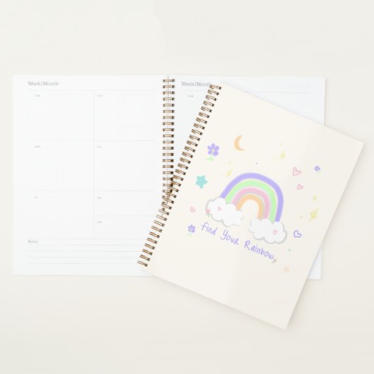Pastel Regenboog Dromen Dagelijkse Planner (Display)