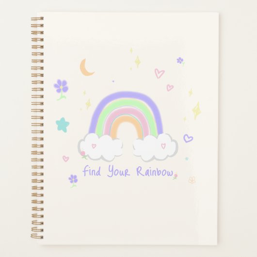 Pastel Regenboog Dromen Dagelijkse Planner (Voorkant)