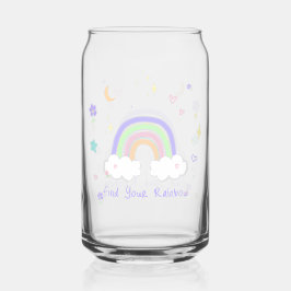 Pastel Regenboog Dromen Glas Can Kop
