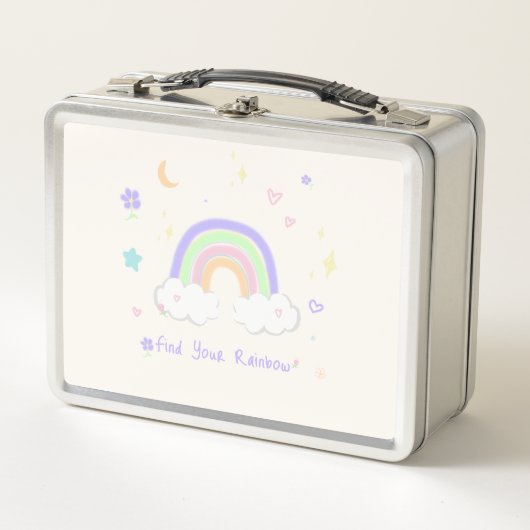 Pastel Regenboog Dromen Lunchbox (Voorkant)