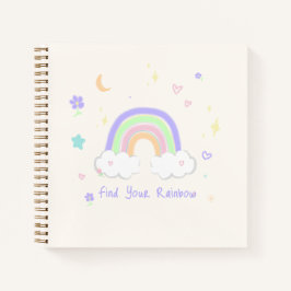 Pastel Regenboog Dromen Mooie Spiraal Notebook Notitieboek