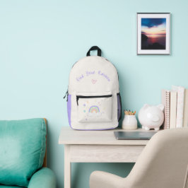 Pastel Regenboog Dromen Schoolrugzak Bedrukte Rugzak