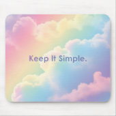 Pastel Regenboog Dromerige Wolken Esthetisch Burea Muismat (Voorkant)