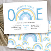 Pastel Regenboog Een Jongens 1e Verjaardag Kaart