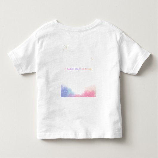 Pastel Regenboog Eenhoorn 1e Verjaardag T-shirt Me (Achterkant)