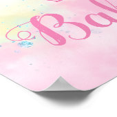 Pastel Regenboog Eenhoorn Baby Shower Bord Poster (Hoek)
