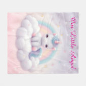Pastel Regenboog Eenhoorn Deken (Voorkant (Horizontaal))