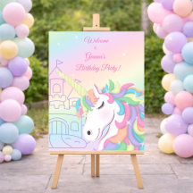 Pastel Regenboog Eenhoorn Magische Verjaardag