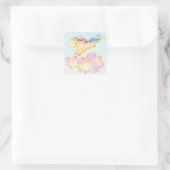Pastel Regenboog Eenhoorn met Wolken Zoete Sticker (Tas)
