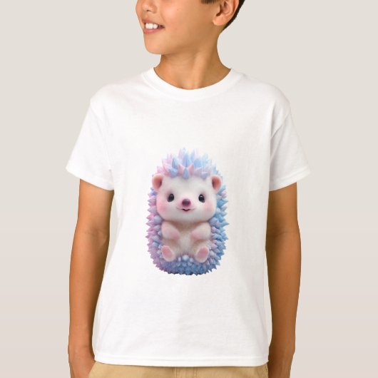 Pastel Regenboog Egeltje Kinderen T-shirt (Voorkant)