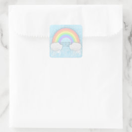 Pastel Regenboog en Clouds Party Favor Stickers