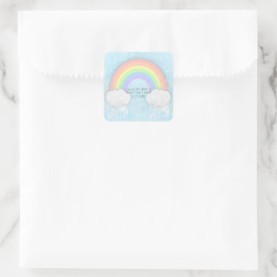 Pastel Regenboog en Clouds Party Favor Stickers