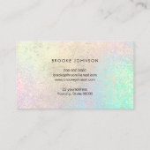 Pastel regenboog en FAUX gouden folie effect textu Visitekaartje (Achterkant)