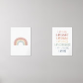 Pastel regenboog en kinder bevestiging print set v (Voorkant)