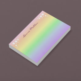 Pastel regenboog en sterren gepersonaliseerd post-it® notes