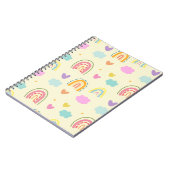  "Pastel Regenboog en Wolkenpatroon" Notitieboek (Linkerzijde)