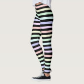 Pastel Regenboog en zwart gestreepte leggings (Links)