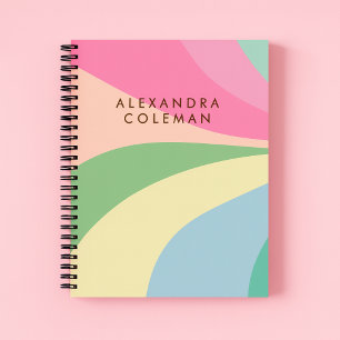 Pastel regenboog esthetisch notitieboek