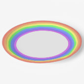 Pastel Regenboog Feest  Papieren Bordje (Gekanteld)