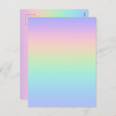 Pastel regenboog feestdagenkaart (Voorkant / Achterkant)