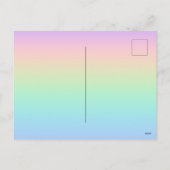 Pastel regenboog feestdagenkaart (Achterkant)